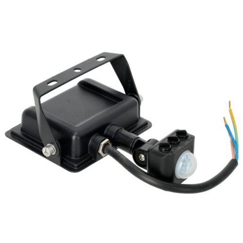 LED reflektor halogén 20W 1620lm 4000K IP65 fekete mozgásérzékelő MH Kobi