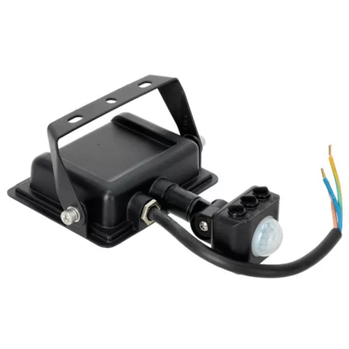 LED reflektor halogén 20W 1620lm 4000K IP65 fekete mozgásérzékelő MH Kobi