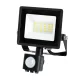 LED reflektor halogén 20W 1620lm 6500K IP65 fekete mozgásérzékelő MH Kobi