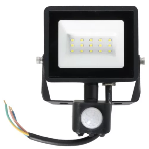 LED reflektor halogén 20W 1620lm 6500K IP65 fekete mozgásérzékelő MH Kobi
