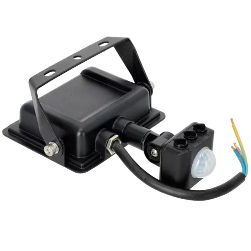 LED reflektor halogén 30W 2505lm 6500K IP65 fekete mozgásérzékelő MH Kobi