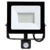 LED reflektor halogén 50W 4270lm 4000K IP65 fekete mozgásérzékelő MH Kobi