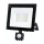 LED-es reflektor halogén 50W 4270lm 6500K IP65 fekete mozgásérzékelő MH Kobi