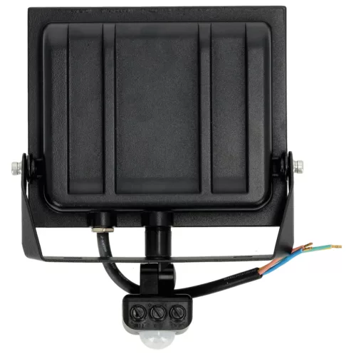 LED-es reflektor halogén 50W 4270lm 6500K IP65 fekete mozgásérzékelő MH Kobi