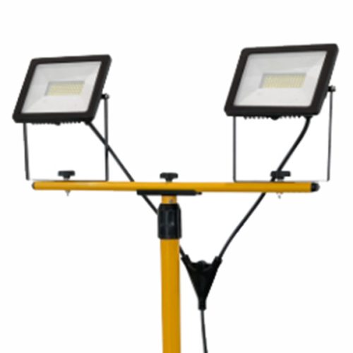 HALOGÉN LED reflektor Munkalámpa állványon 2x 50W 4000K