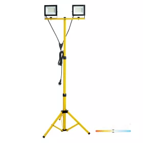   LED Reflektor Kültéri Kerti 100W 8500lm 4000K Semleges 110° IP54 IK06 Fekete Sárga Tigra Kobi