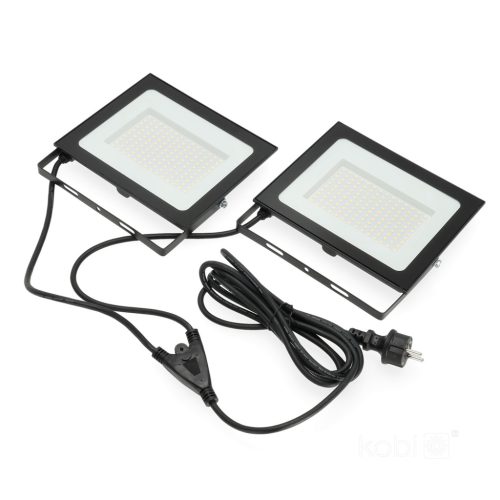 LED Reflektor Kültéri Kertre 200W 17000lm 4000K Semleges 110° Szabályozható IP54 IK06 Fekete Sárga Tigra Kobi