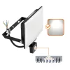 Kültéri LED reflektor lámpa 100W 8500lm 4000K felületre szerelhető IP54 fekete érzékelő mozgás DELYO Kobi