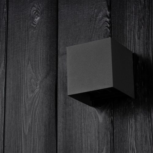 LED kerti fali lámpa 2x4W 3000K fel-le állítható fekete RIKO KOBI