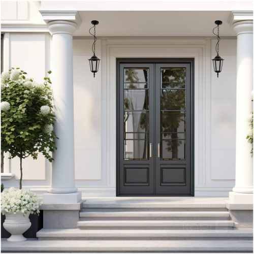 Mennyezeti lámpa, kerti, kültéri, E27, fekete, IP54, LO 4105, Kobi