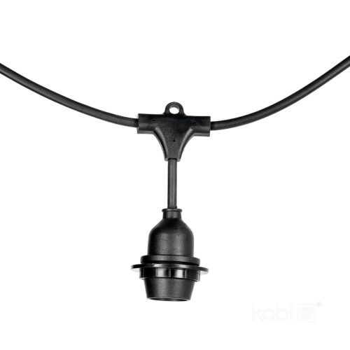 Kerti kültéri füzér fényfüzér 5x E27 fekete IP44 5m Crete Kobi