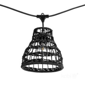   Lámpaernyő Girland Garnitúrához CRETE LS R2 Fekete Fém 5 Darab Kobi