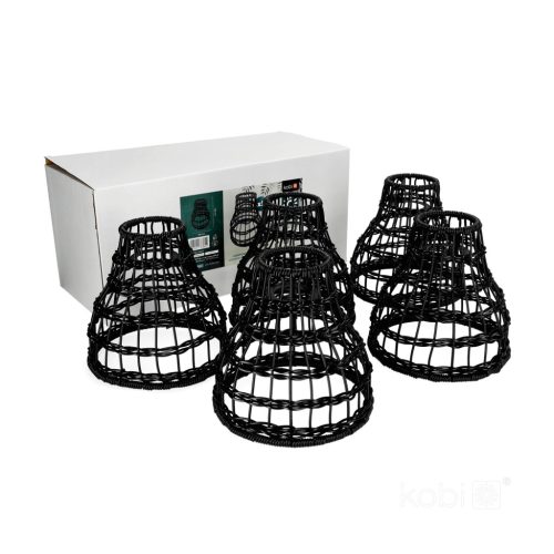 Lámpaernyő Girland Garnitúrához CRETE LS R2 Fekete Fém 5 Darab Kobi