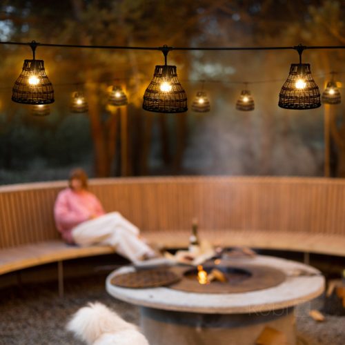 Lámpaernyő Girland Garnitúrához CRETE LS R2 Fekete Fém 5 Darab Kobi