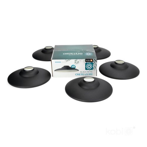 Lámpaernyő Girland Garnitúrához CRETE LS M2 Fekete Fém 5 Darab Kobi