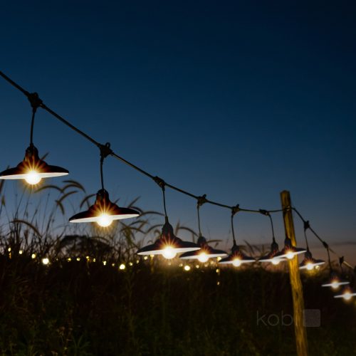 Lámpaernyő Girland Garnitúrához CRETE LS M2 Fekete Fém 5 Darab Kobi