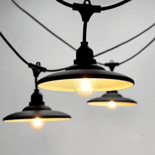 Lámpaernyő Girland Garnitúrához CRETE LS M2 Fekete Fém 5 Darab Kobi