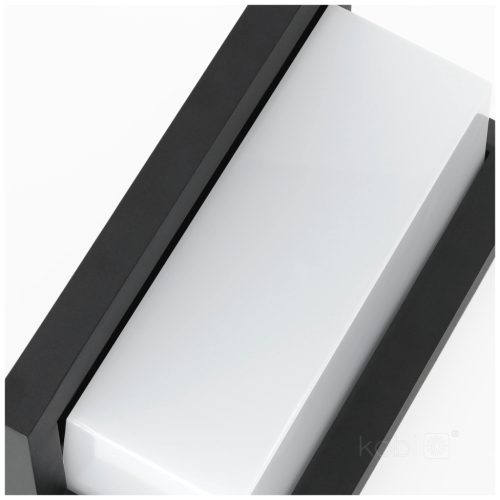 Kerti Fali Lámpa LED Homlokzati Lámpa LENTERO 12W 4000K Mozgásérzékelővel IP54 Fekete KOBI