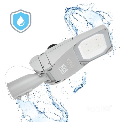 LED utcai lámpa, ipari, közúti lámpatest, 35W, 5950lm, 4000K, semleges, IP66, IK09, szürke, Master Street, Kobi