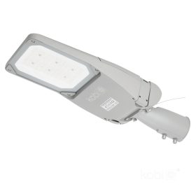   LED utcai lámpa, ipari, közúti lámpatest, 80W, 13600lm, 4000K, semleges, IP66, IK09, szürke, Master Street, Kobi