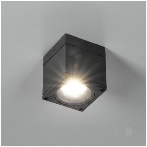 Querk Kobi kültéri kerti lámpa, fekete, GU10, IP54