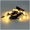 Napelemes lámpa, Girland, Kültéri, Kerti, LED, 0.12W, 3000K, Meleg fekete, IP44, Aura Kobi