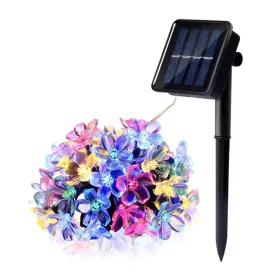   Lume Kobi napelemes füzér kültéri kerti lámpa, 0,12 W, RGB, fekete, IP44