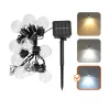 Napelemes lámpa, Girland, Kültéri, Kerti, LED, 0.12W, 6000K, Hideg fekete, IP44, Starlight, Kobi