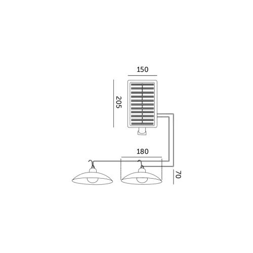 Napelemes kerti lámpa kültéri LED 0.5W 180lm 6000K hideg fekete IP44 Sway Kobi