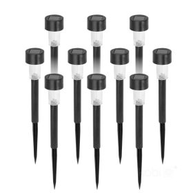   Napelemes kerti lámpa, kültéri oszlop, LED, 6000K, hideg fehér, IP44, fekete, Zen Kobi