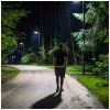 Napelemes LED utcai lámpa, ipari, úti lámpa, 11W, 1100lm, 6500K, hideg fényű, mozgás- és alkonyérzékelővel, IP54, fekete, Urbi Kobi