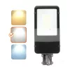 Napelemes LED utcai lámpa, ipari, közúti lámpatest, 11W, 1100lm, 4000K, semleges, alkonykapcsolós, IP54, fekete, Solit Kobi