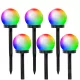 Napelemes kerti lámpa, dugaszolható, kültéri LED girland, 0,12 W RGB, fekete IP44, gömb Kobi