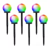 Napelemes kerti lámpa, dugaszolható, kültéri LED girland, 0,12 W RGB, fekete IP44, gömb Kobi