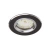 Süllyesztett GU10 halogén süllyesztett spotlámpa, kerek, fekete, Kobi