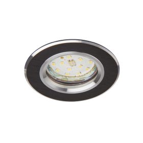   Süllyesztett GU10 halogén süllyesztett spotlámpa, kerek, fekete, Kobi