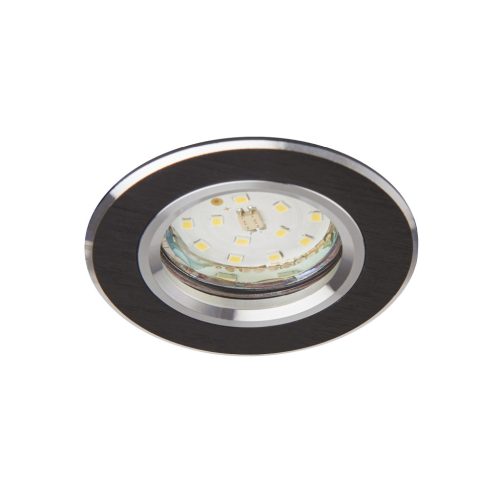 Süllyesztett GU10 halogén süllyesztett spotlámpa, kerek, fekete, Kobi