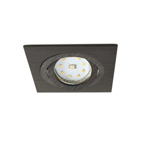   Süllyesztett GU10 halogén süllyesztett spotlámpa, négyzet alakú, fekete, Kobi