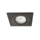 Süllyesztett GU10 halogén süllyesztett spotlámpa, négyzet alakú, fekete, Kobi