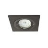 Süllyesztett GU10 halogén süllyesztett spotlámpa, négyzet alakú, fekete, Kobi