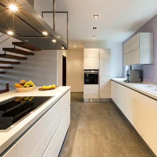 Süllyesztett GU10 halogén süllyesztett spotlámpa, négyzet alakú, fekete, Kobi