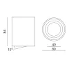 Felületre szerelhető lámpatest OH36 KOBI ROUND MOVABLE GU10 WHITE