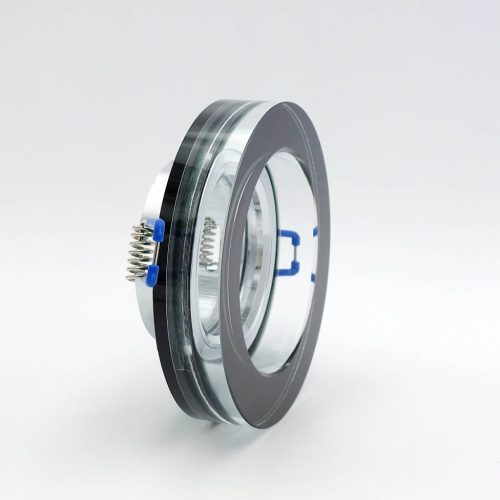 Süllyesztett GU10 halogén süllyesztett spotlámpa, fekete, kerek, Kobi