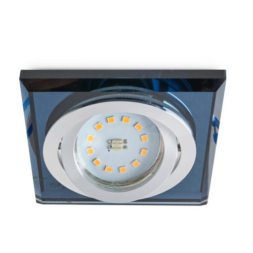 Süllyesztett GU10 halogén süllyesztett spotlámpa, fekete, négyzet alakú, Kobi