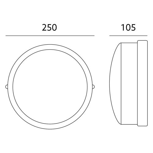 LED mennyezeti lámpatest, felületre szerelhető RUTO 100W IP44 Fehér KOBI