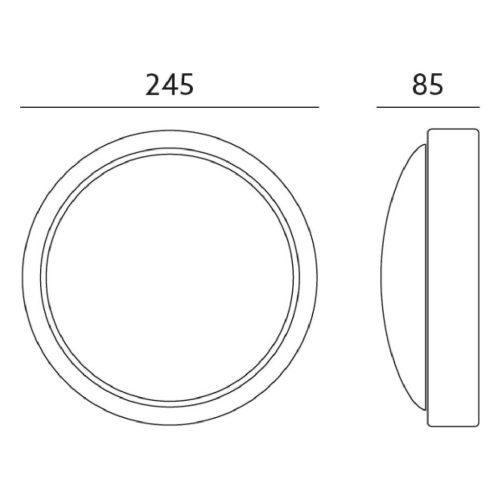 LED mennyezeti lámpatest, felületre szerelhető WEGA PC 75W IP44 Fehér KOBI