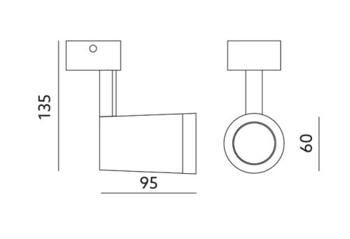 Fali mennyezeti lámpatest spotlámpa NUUK GU10 KOBI fehér