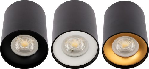 HALOGÉN felületre szerelhető SPOT TUBE lámpatest LED GU10 TRIO-hoz, fekete