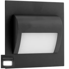   DECORUS 9 LED 1.2W Graphite ProVero lépcsőházi lámpatest Cold