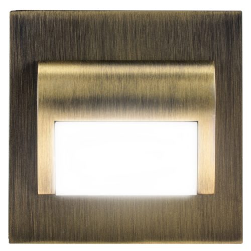 DECORUS 9 LED 1,2W-os lépcsőházi lámpatest, hideg sárgaréz